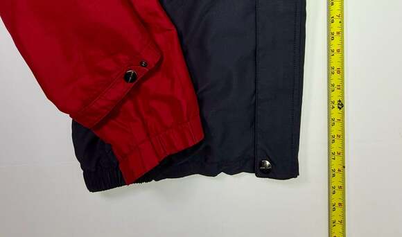 Perry Ellis Portfolio Men's Microfiber Full-Zip Windbreaker Red/Navy Size L - Picture 10 of 11